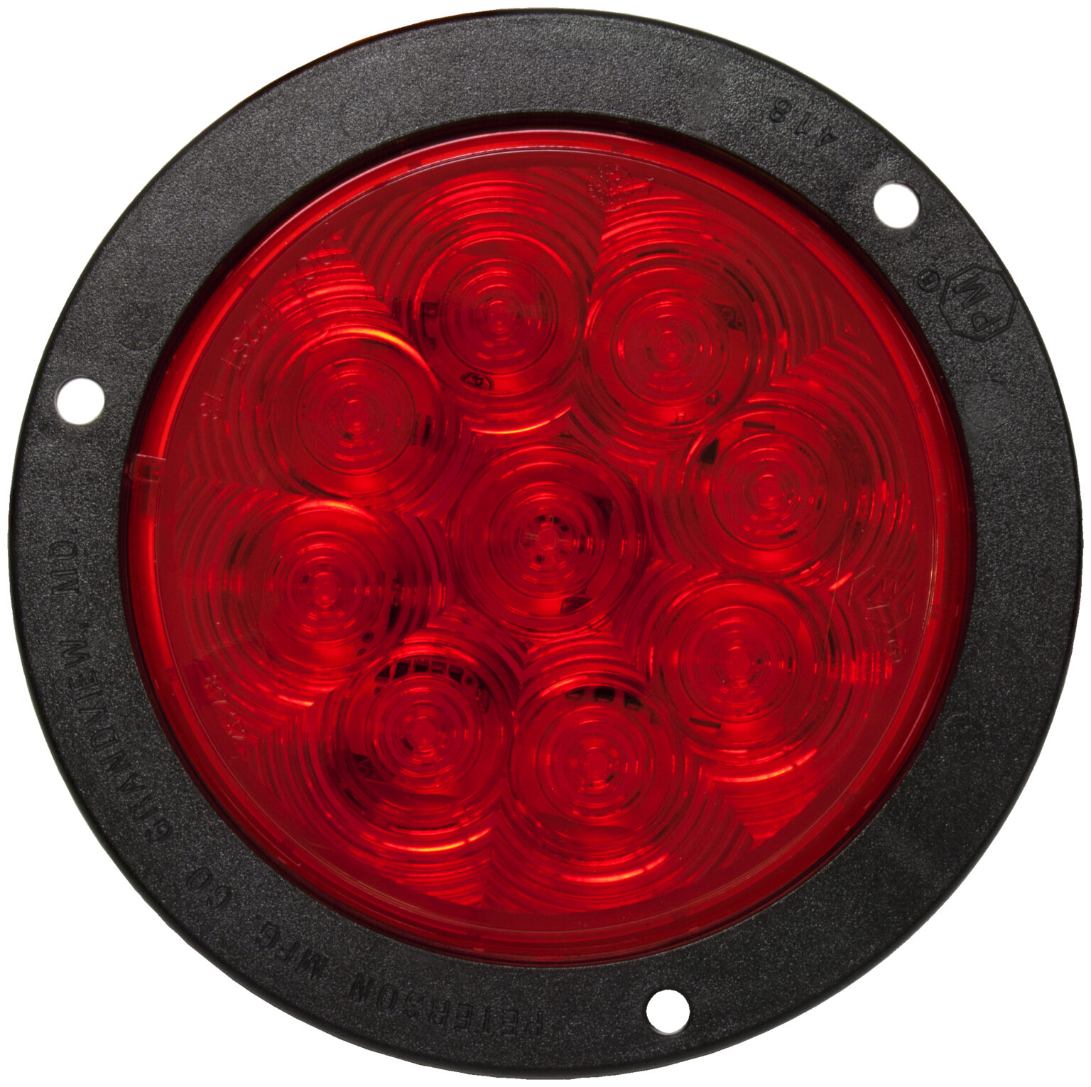 LumenX® LED 4" Round Stop, Turn & Tail Light, flange mount, poly pack