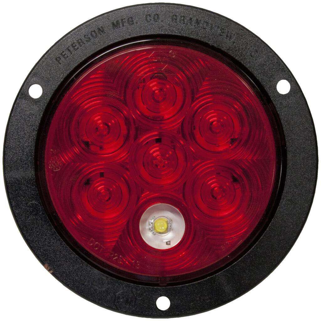 LED Combination Stop/Turn/Tail, w/ Back-Up, red + white, bulk pack