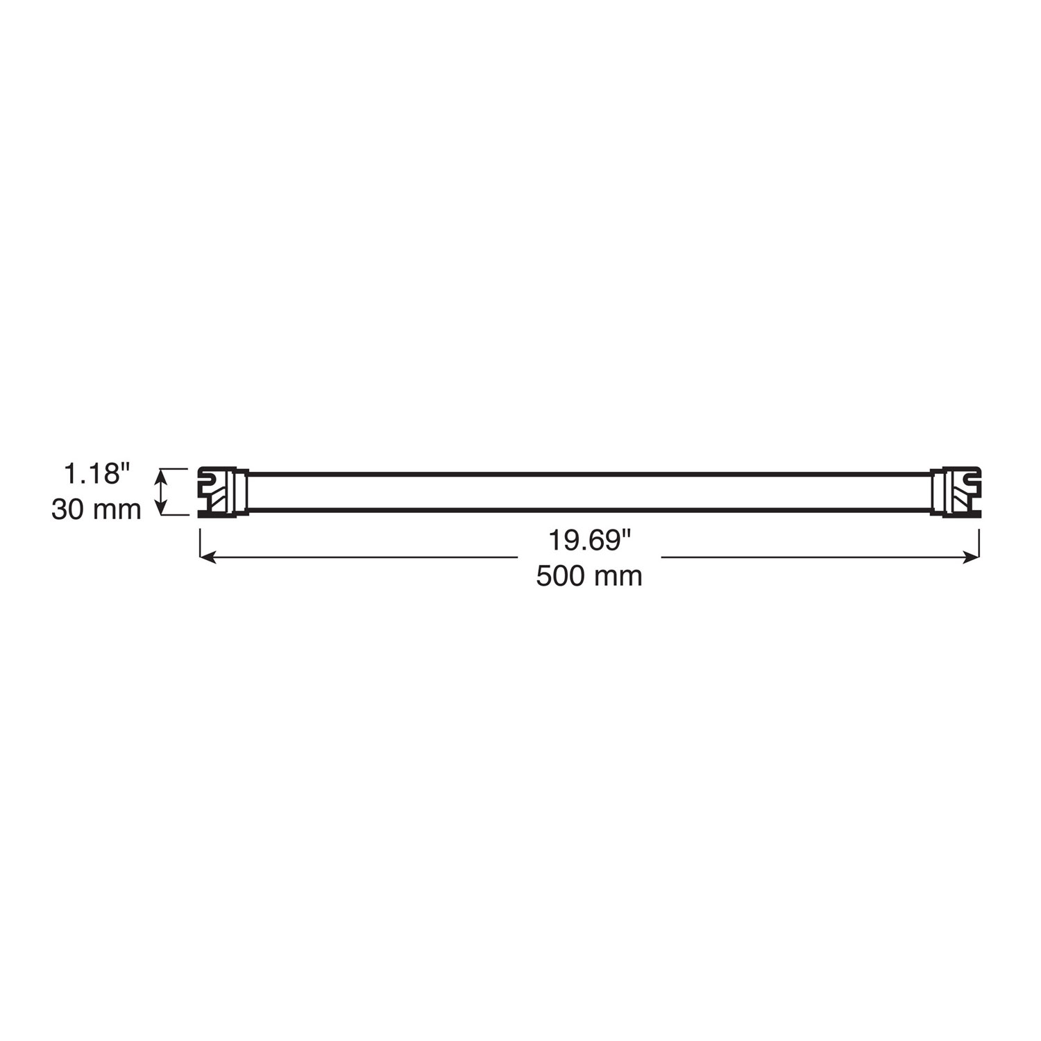 LED Cove Light, Double Lead Wires, w/ 2 .180 Bullets, 18